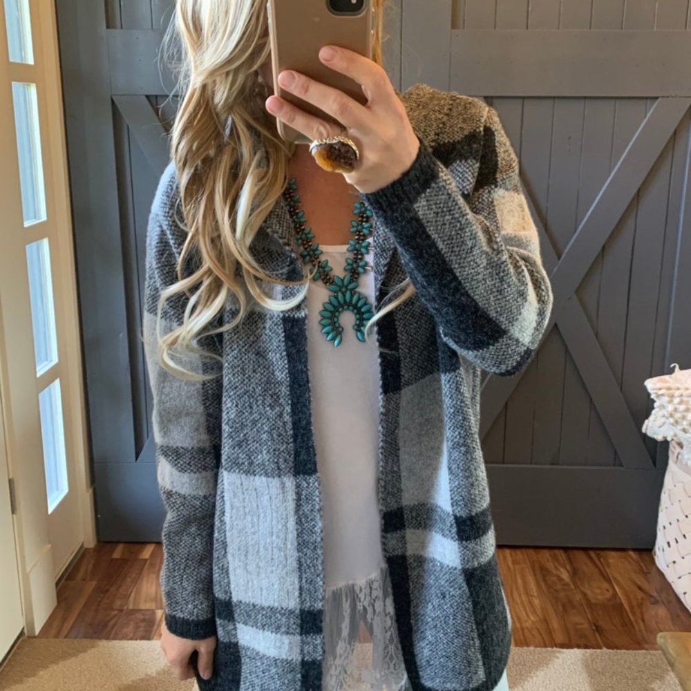 New Hooded Cardigan Sweater Coat Jacket - Picture 6 of 10
